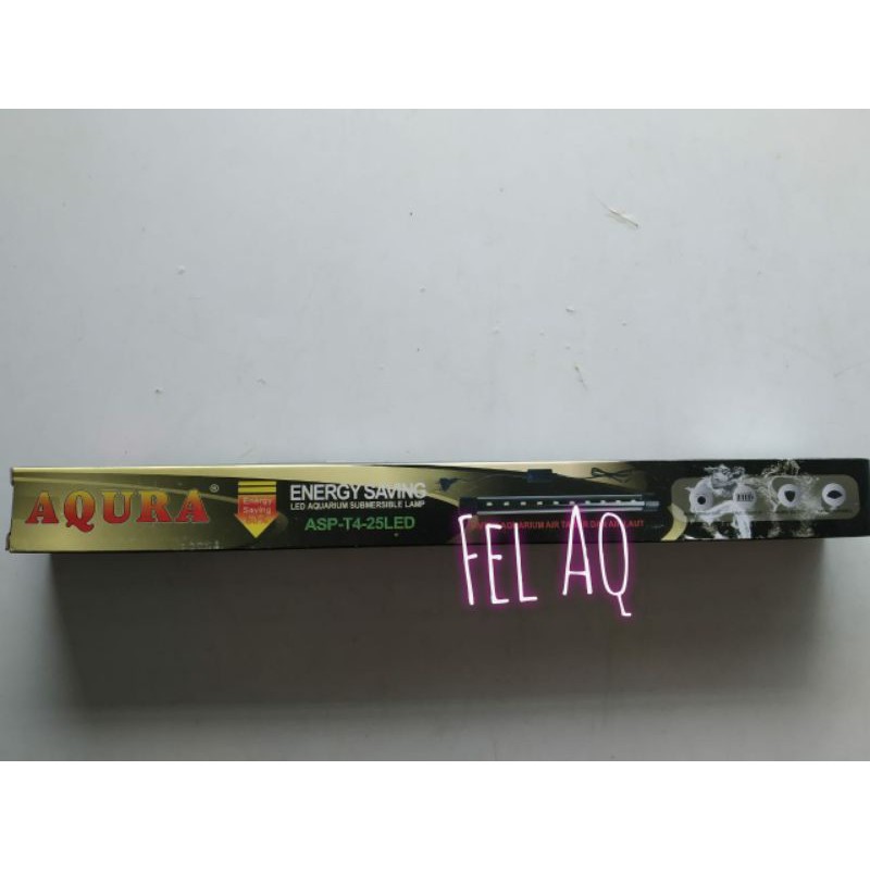 Aqura ASP T4 25 LED Lampu Celup Warna Merah Hijau Biru RGB Aquarium Aquascape
