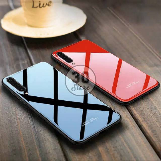 CASE GLASS SAMSUNG A9 2018 HARDCASE BACK TEMPERED GLASS CASING SAMSUNG A9 2018