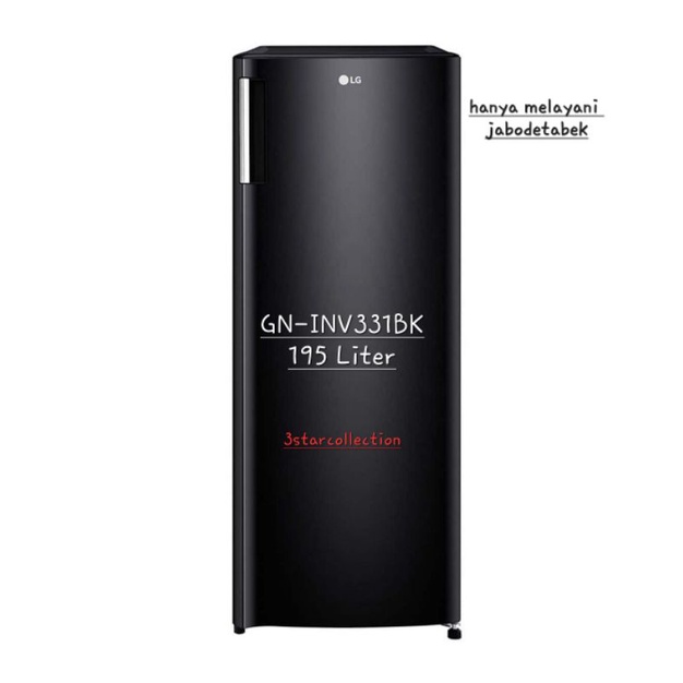 Jual Kulkas LG 1 pintu GL-INV331BK Garansi Resmi / Lemari ES LG 195L