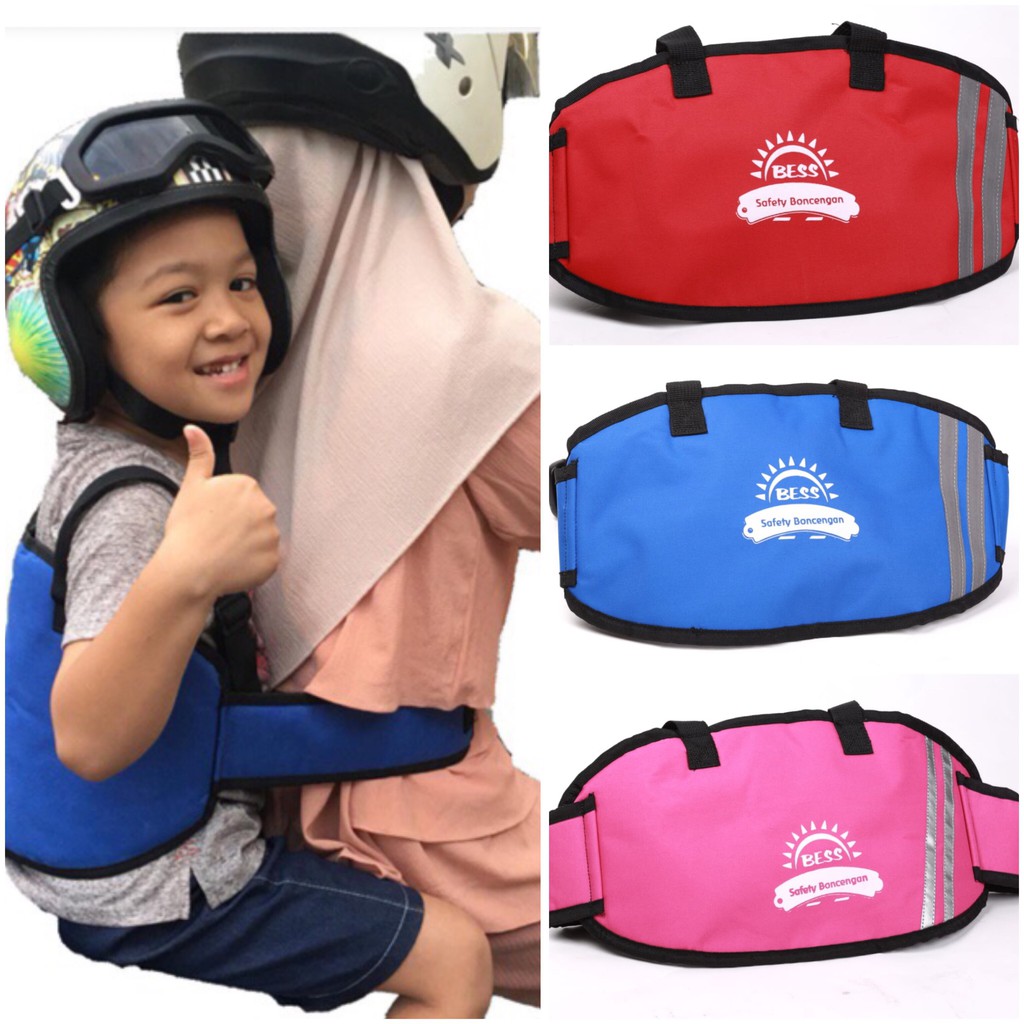 FREE MASKER SABUK BONCENGAN POLOS/SABUK BONCENG ANAK DEPAN & BELAKANG/SABUK BONCENGAN MOTOR
