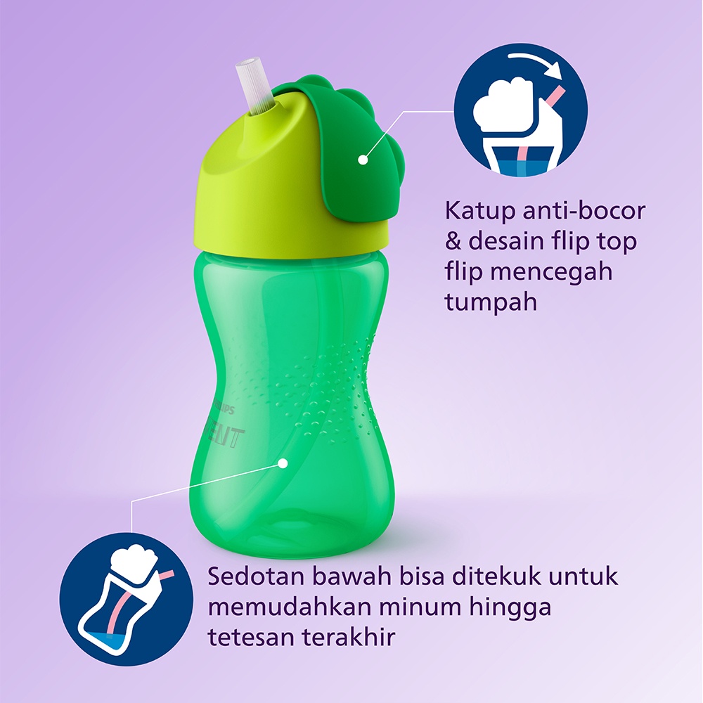 Philips Avent Straw Cup 300 ml Single Boy SCF798/01 Botol Minum Anak