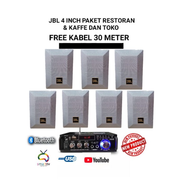 Speaker JBL 4 inch paket usaha kantor - caffe - warung speaker 7 titik JBL new produk