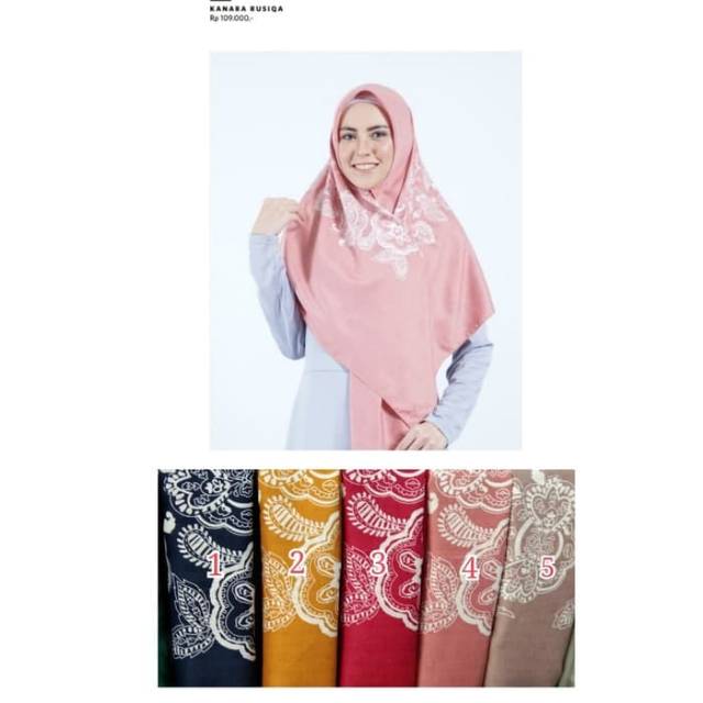 Kanaya rusiqa hijab segi 4 elzatta original only mustard