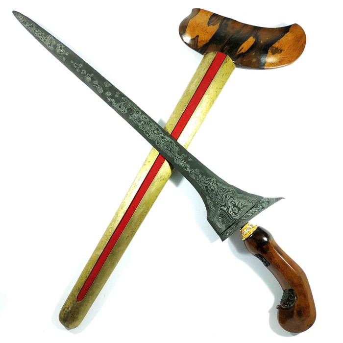 Keris Garansi Sepuh Pamor Udan Mas Hujan Emas Asli Kuno Pamor Lembut Nyutro