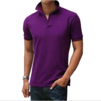 Kaos Polo List UNGGU TUA / kaos kerah UNGU TUA / Polo Polos Ungu / Kaos Kerah Ungu Polos
