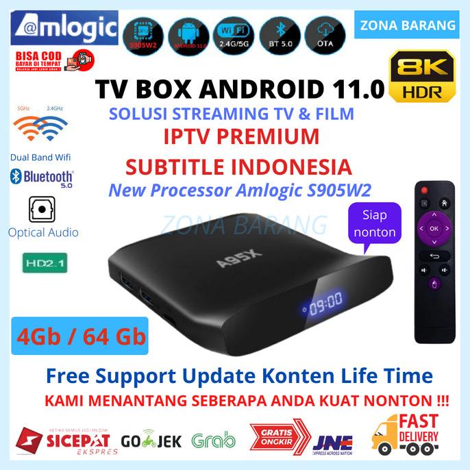 Full Apps Tanix TX6S 4Gb Ram + 64Gb Rom UHD 8K Android 10 Smart TV Box