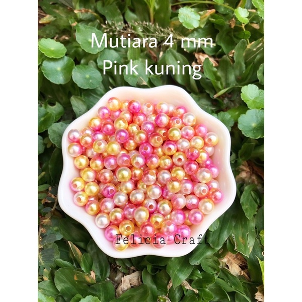 10gram. Mutiara ringan manik gradasi 2 warna sembur