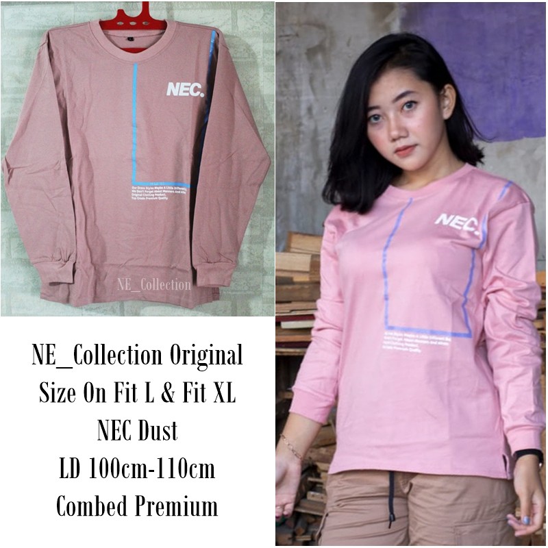 PROMO ATASAN WANITA | KAOS NEC DUST ORIGINAL | KAOS LENGAN PANJANG WANITA