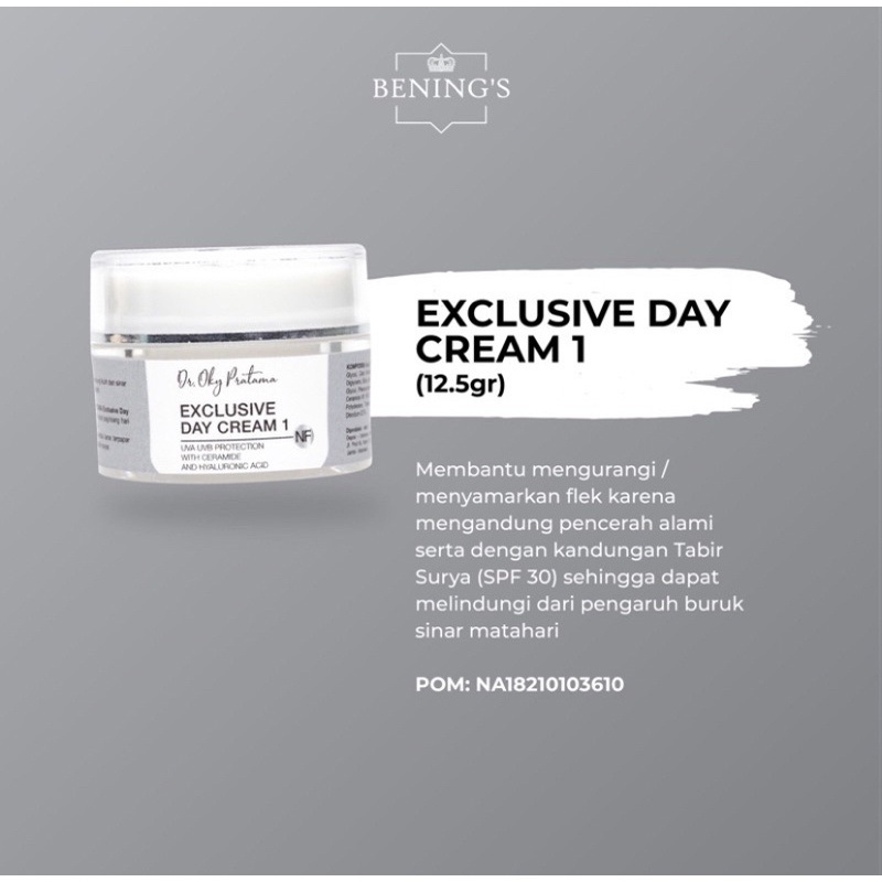 Bening's Exclusive Day Cream | Cream Siang Flek dan Pencerah Tipe 1