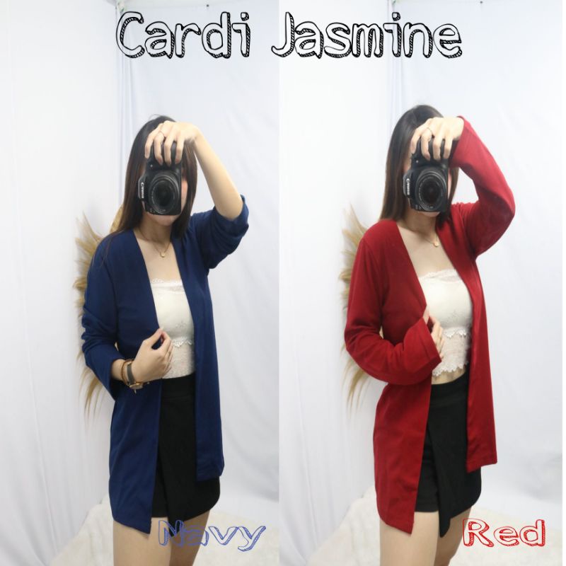 MDLV ~ Cardigan Jasmine Cardigan Polos Women Outer Basic Cardigan Lengan Panjang Fashion Wanita