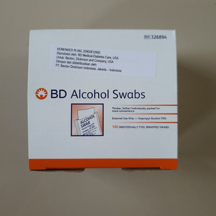 Alcohol Swab BD Tissue Alkohol Tisu Swabs Kapas Alkohol 70%