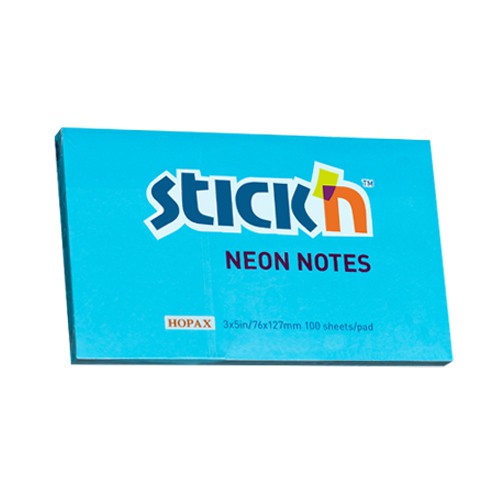 

Stick'n Regular Notes 21213 (3x5) Neon Blue - Sticky note/ memo pad