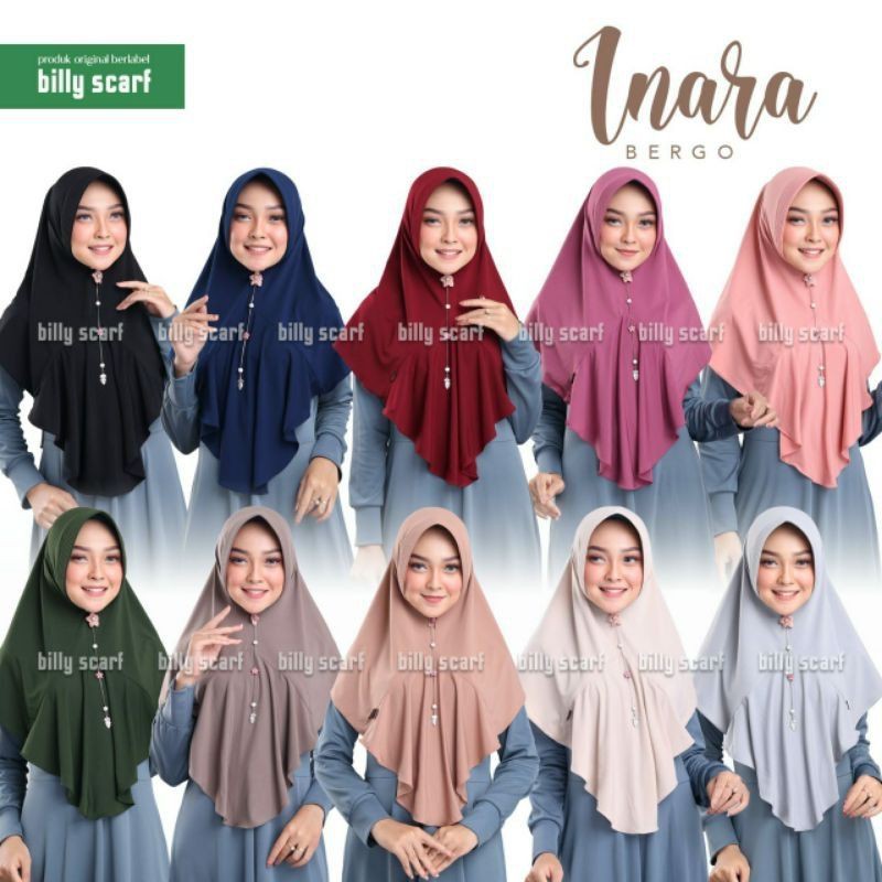 INARA ORIGINAL Billy Scraft  Hijab instan jersey Billy INARA