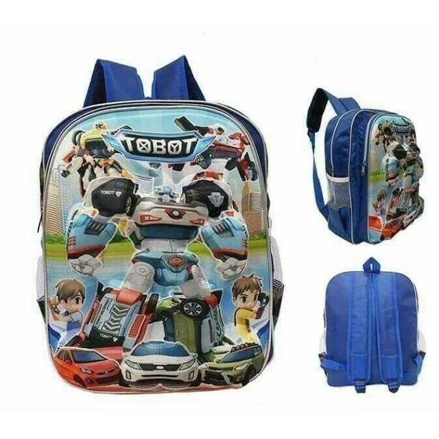 Tas ransel anak tobot 3D gambar timbul