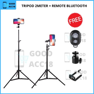 Jual Tripod Handphone 2 Meter    Besi Plus Mini Ball Holder Hp Free Remote