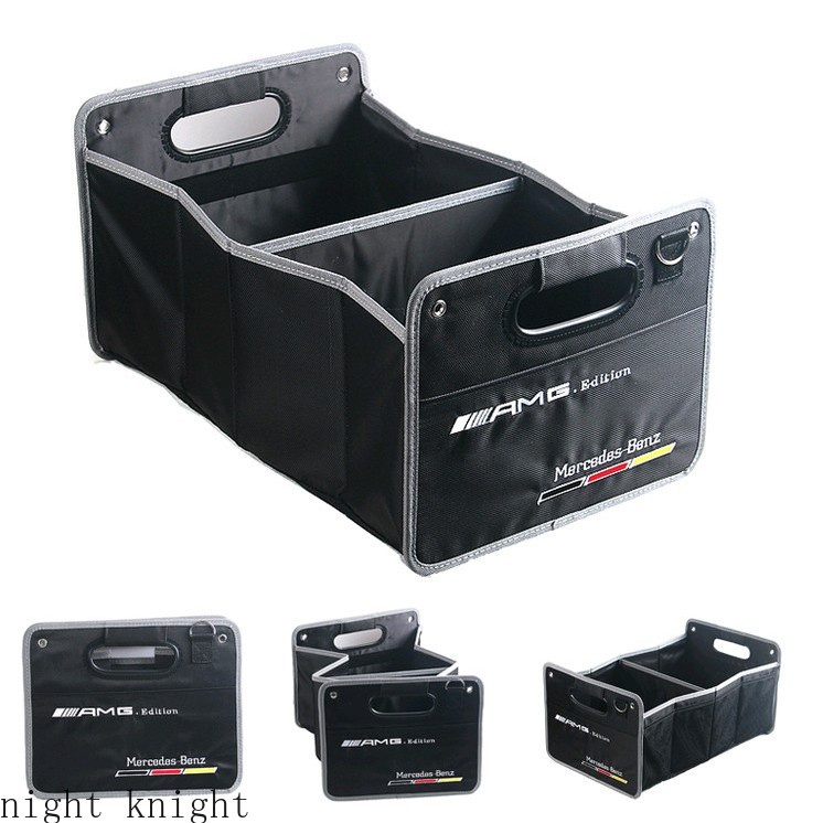 Night knight Foldable Car Trunk Storage Bag Box Mercedes benz GLA GLC GLE GLS AMG emblem A B C E S Class W203 W204 W205 W212 E300 ML