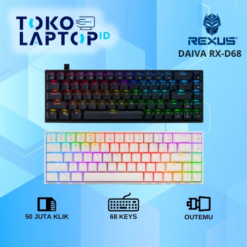 Rexus Daiva RX-D68 / RX-D68SF Mechanical Wired Gaming Keyboard