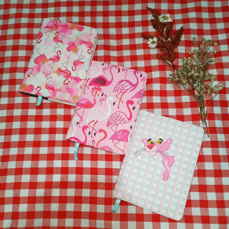 

Buku Agenda / Buku Catatan / Notebook Motif Flamingo & Kucing