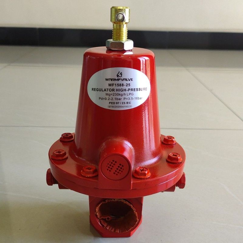 Regulator High Pressure Merk WARMFVALVE Untuk LPG-CNG-Gas Alam. Type WF1588-25