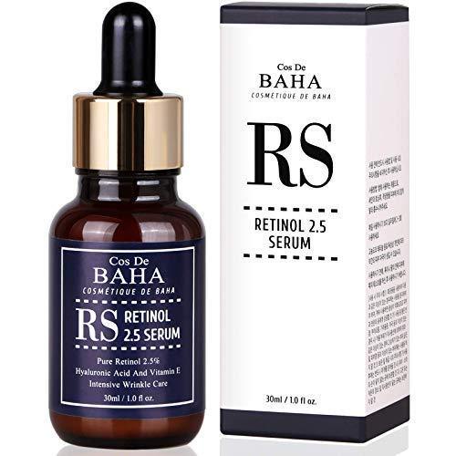 Cos De BAHA (RS) 30ml - Retinol 2.5% Facial Serum with Vitamin E - Facial Crepe Erase + Diminishes A
