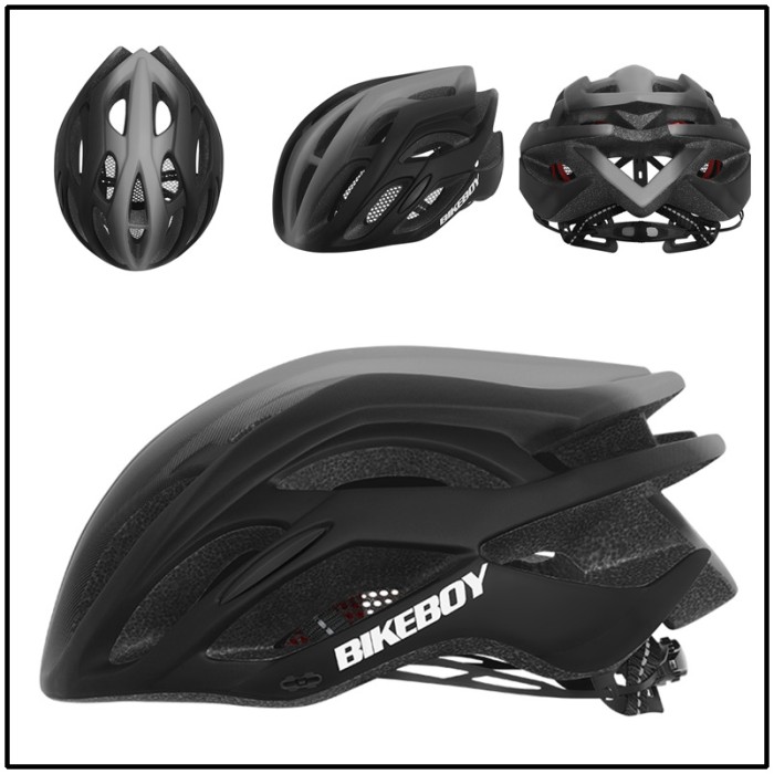 BikeBoy Helm Sepeda MTB Pria Wanita Dewasa - Model Non Tali, Hitam