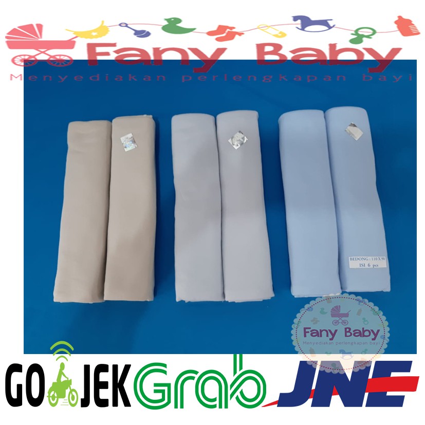 Little Queen Kain Bedong Polos Warna isi 6 pcs