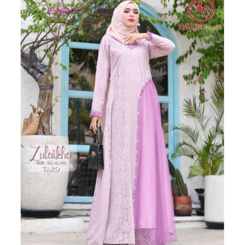 Gamis modern zulaikha//gamis pesta//gamis lebaran//gamis musllim