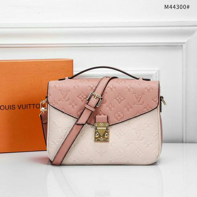 Tas LV Selempang Wanita LV Metis Pochette Empreinte Pink Poudre Edition Platinum