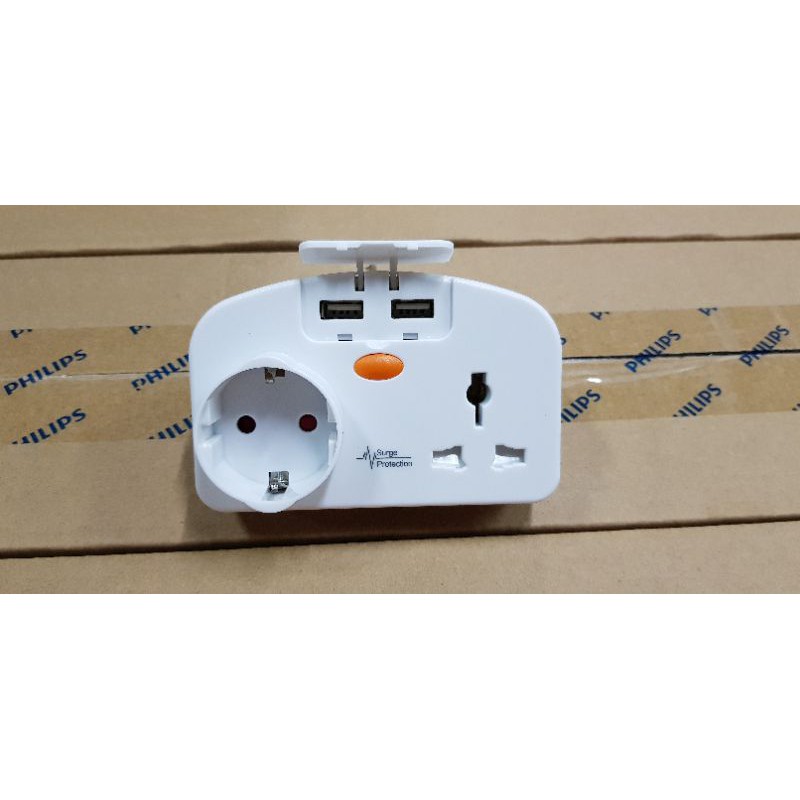 Over Steker Stop Kontak Arde + Stop Kontak Universal + 2 USB Charger