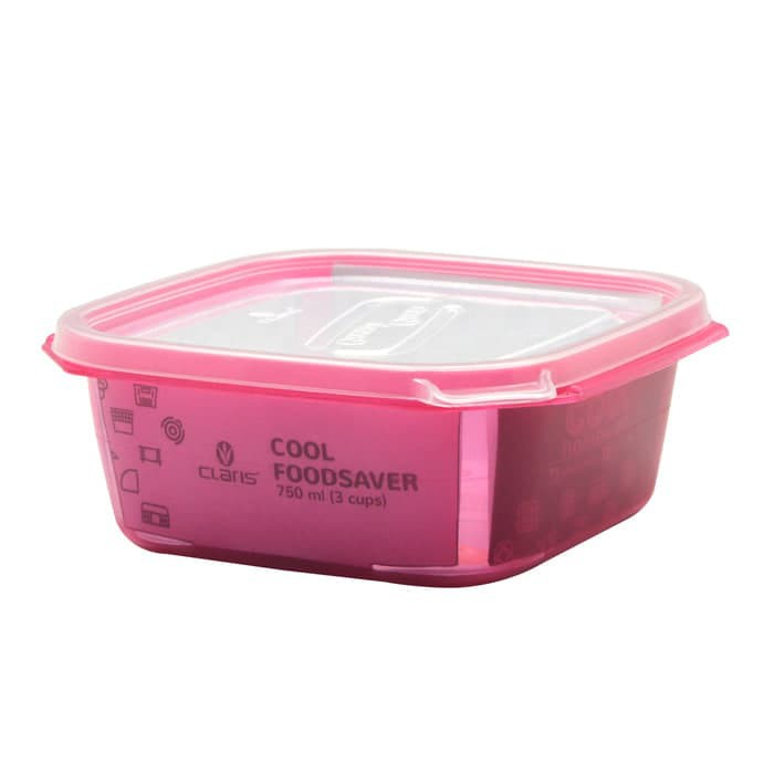 CLARIS 2727 Lunch Box Food saver Segi Kotak Makan Plastik 750 ml 750ml