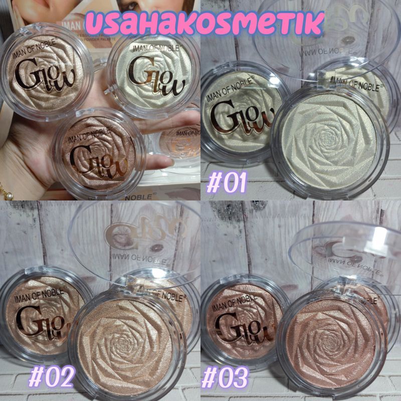 ECER!! IMAN OF NOBLE HIGHLITER GLOW BAKING POWDER GLOWING NO. 6666 / 6621D