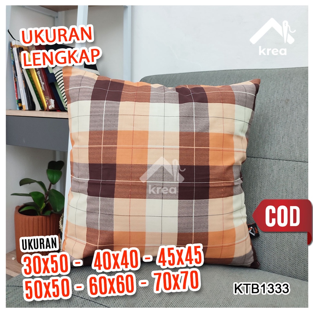 Sarung Bantal Sofa Ukuran 30x50, 40x40, 45x45, 50x50, 60x60, 70x70 - KTB1333