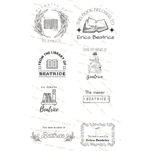 

BOOK STAMP PERSONAL STAMP STEMPEL NAMA FLASH ( PRE ORDER 2 MINGGU)