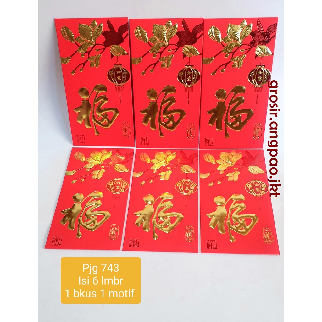 

6pcs Angpao 2023 FU KELINCI Imlek Merah PREMIUM ANGPAO FUK