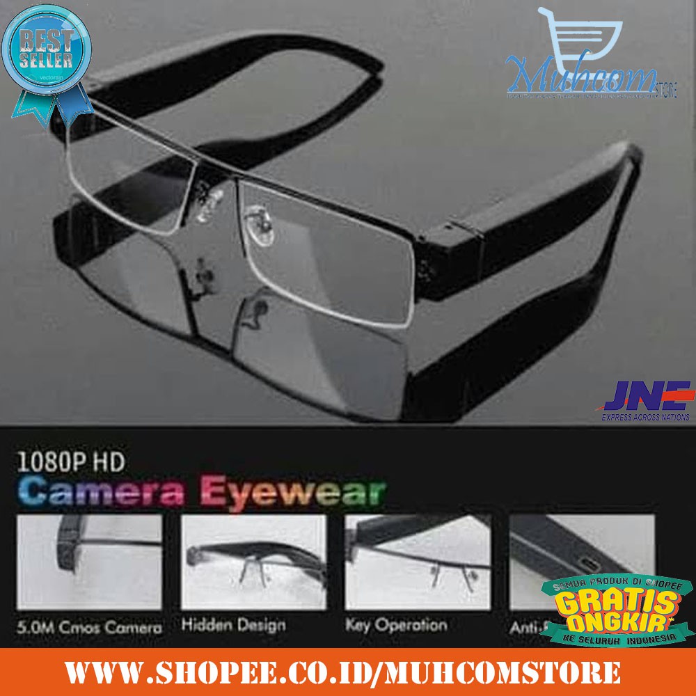 Jual Glasses Camera Full HD 1080P Spy Cam Kacamata Kamera Pengintai