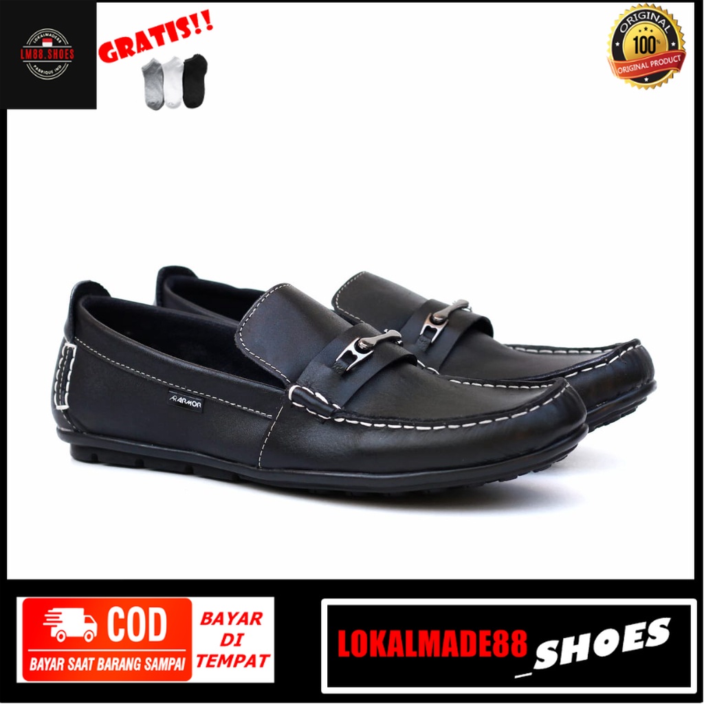 SEPATUS LIP ON PRIA AR ARMOUR PANARBDY SINTETIS PREMIUM CASUAL SLIP ON PRIA NYAMAN || SLIP ON PRIA P
