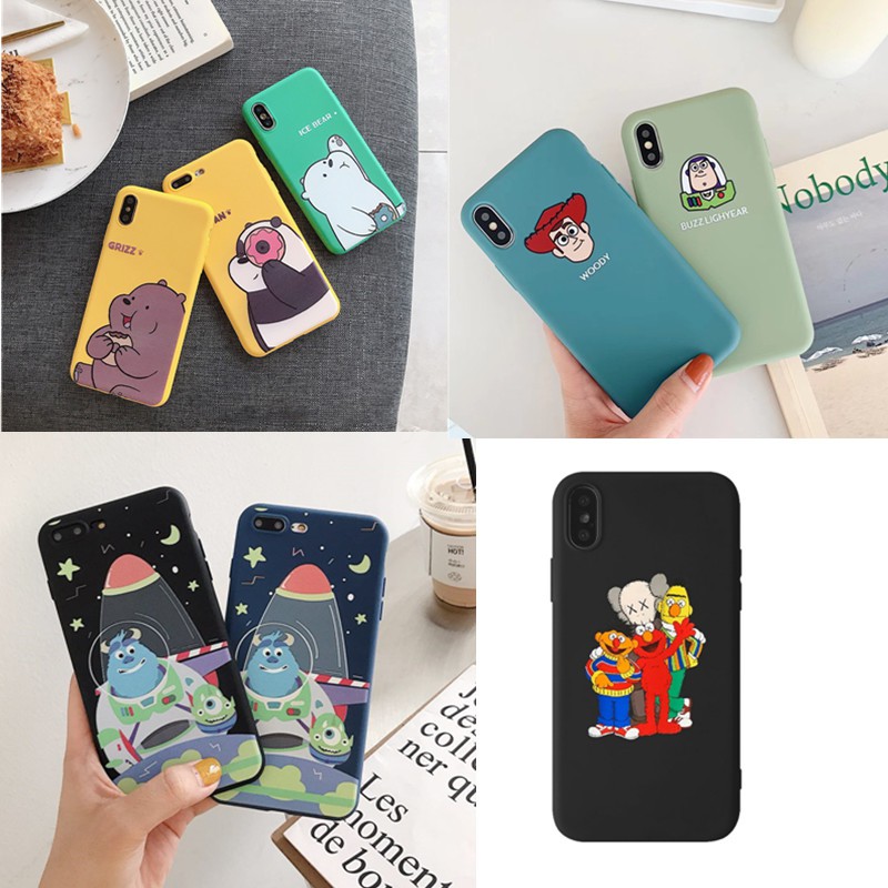 Soft Case TPU Motif Kartun Untuk Oppo A15 A16 A54 A5 A9 2020 A12 A95 A74 A1k A5s A7 A71 A3s A37 F7 F9