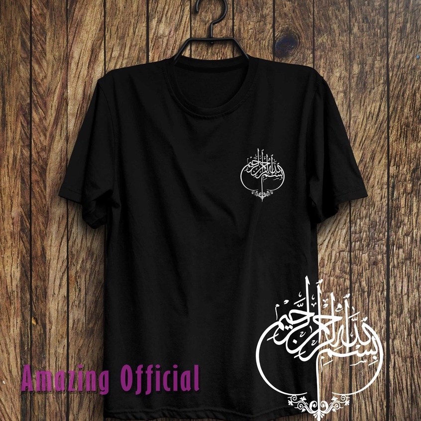 Baju Kaos Distro Muslim Tulisan Arab // Kaos Distro Pria Lengan Pendek