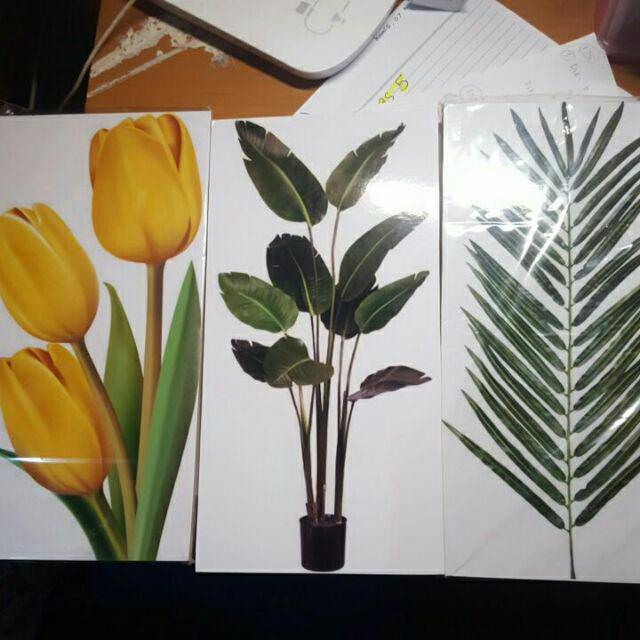 Media Hiasan Dinding Poster Kayu Leaf Dekorasi Rumah 15x30 Lf 22