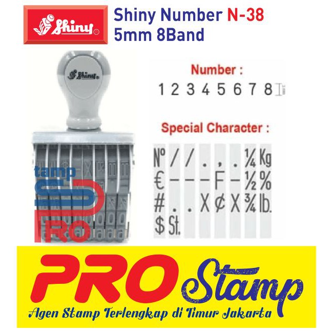

Stempel Shiny Tinggi Angka 5mm