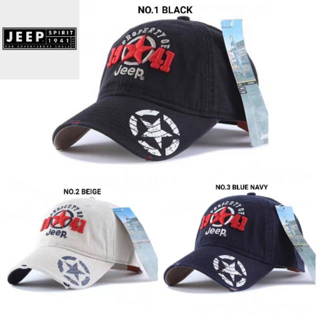 Topi Jeep Original / Topi Jeep Spirit 1941 Import