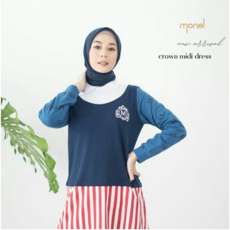crown midi dress by monel