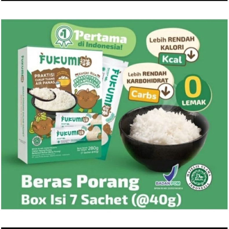 

Fukumi beras porang instant ready stock