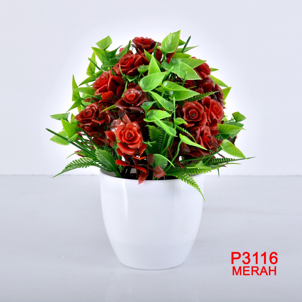 COD/ TL88 TANAMAN BUNGA HIAS POT TANAMAN HIAS DEKORASI RUMAH  DAN BUNGA PLASTIK  P3116-5