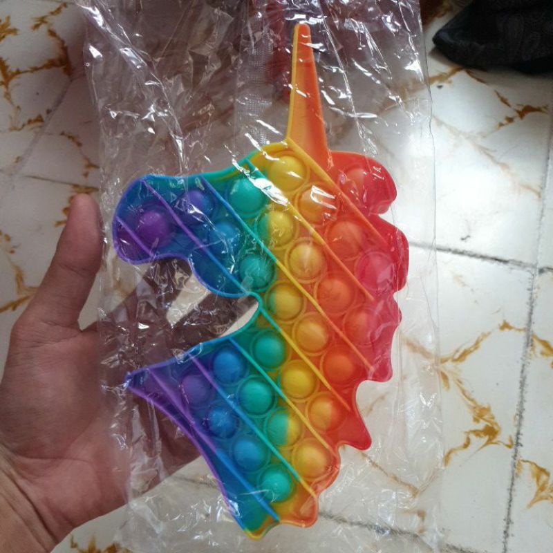 POP IT Rainbow Popit Macaron Murah | Pop it mainan-Unicorn Rainbow
