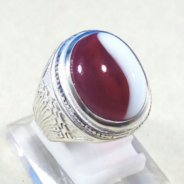 CINCIN BATU AKIK MERAH PUTIH SIAPA SAJA PASTI SUKA