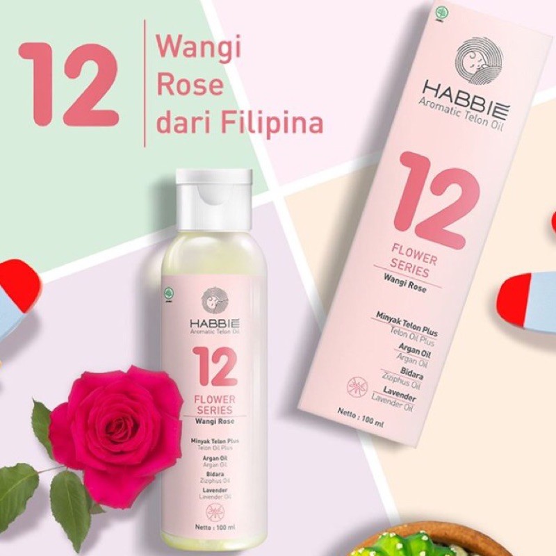 Habbie minyak telon FLOWER series seri aromatic oil aman untuk bayi