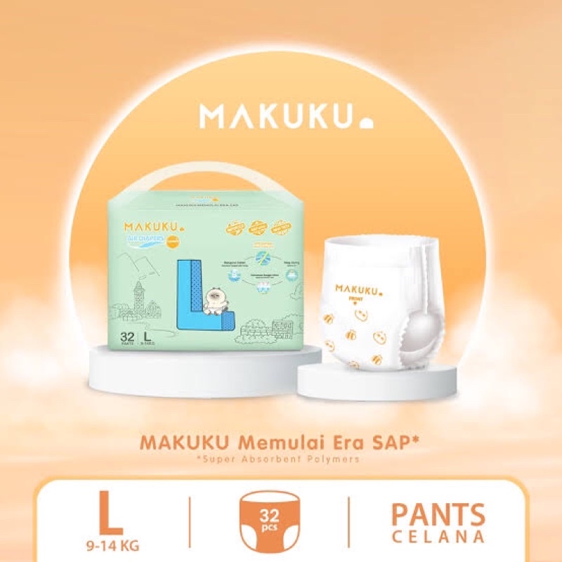 Makuku air diapers pants L32