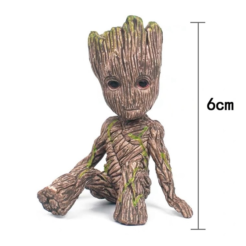 6CM Tree Man Groot  Action Disney Figure Toy Model Marvel Avengers Mini Guardians Of The Galaxy Figure Sitting Toys