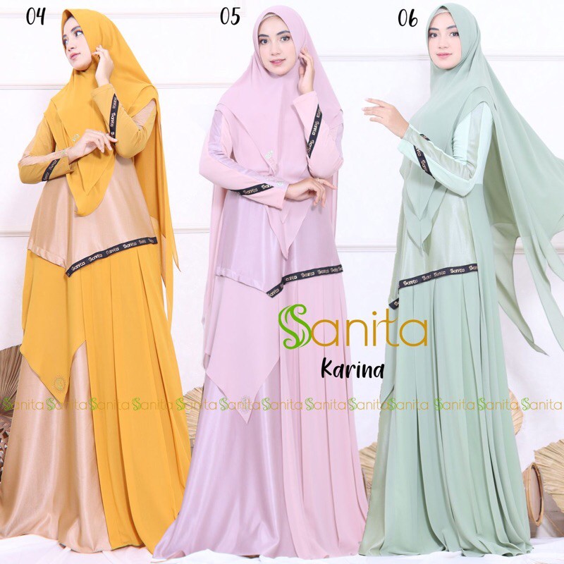 Gamis Syari Karina Original By Sanita (READY SIAP KIRIM)